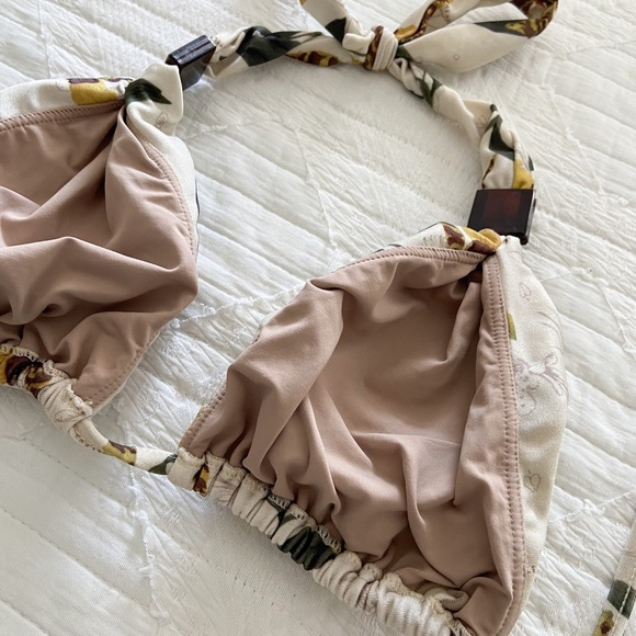 Adriana Degreas Long Triangle Bikini Leopard Orchid Print size Large new no tags - Picture 5 of 6